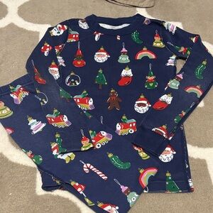 Hanna Andersson Festive Navy Pajama Set